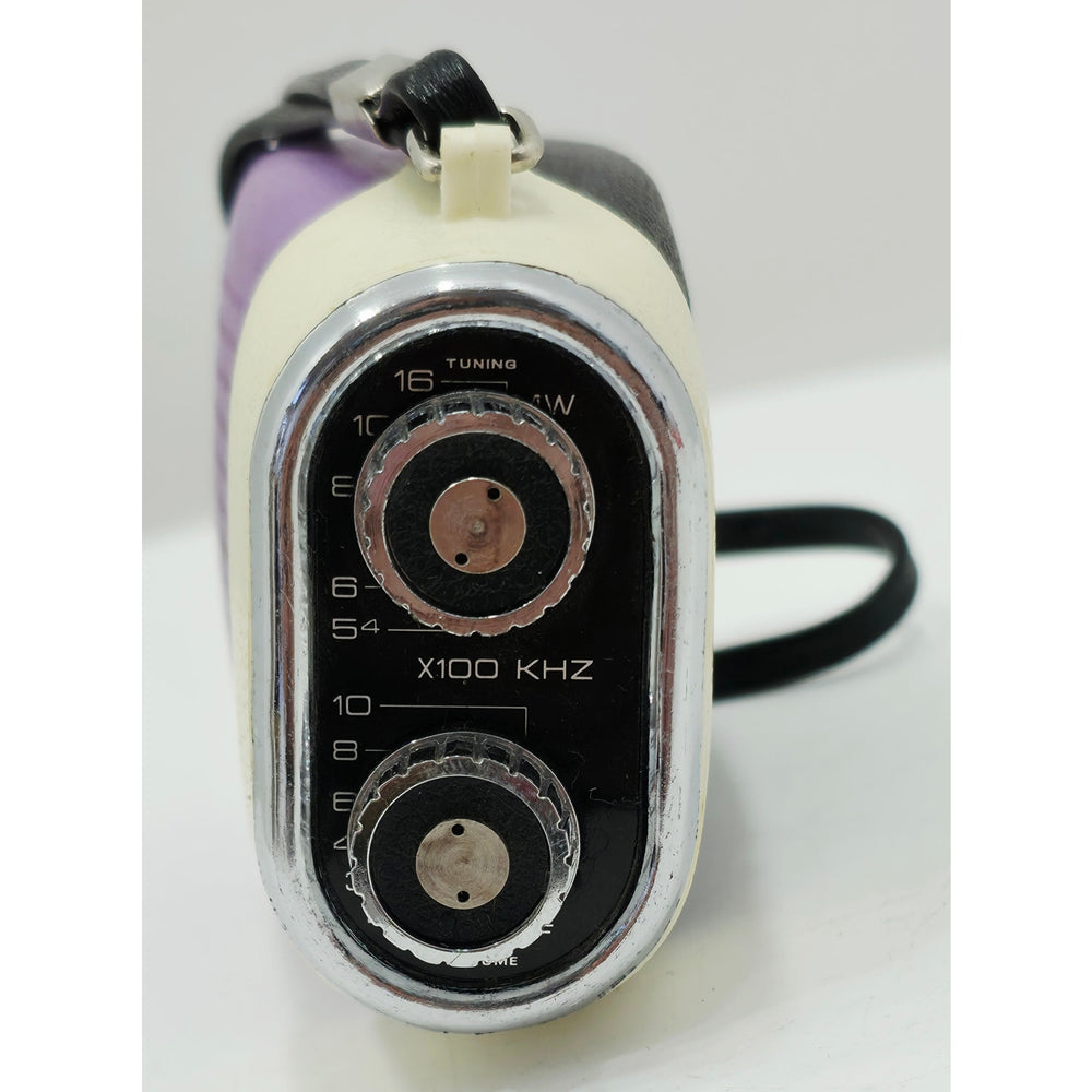 VINTAGE *NEW* 1970's Sakura FS-19 Purple & Black Transistor Radio