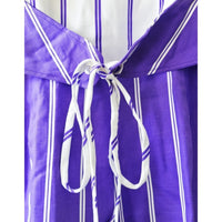 VINTAGE *NEW* 1960's Purple/White Stripe Waist Tie Romper Size 10 Made in Japan
