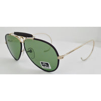 VINTAGE *NEW* 1970's Ray Max Gold Frame with Smoke Green Lens Aviator Sunglasses