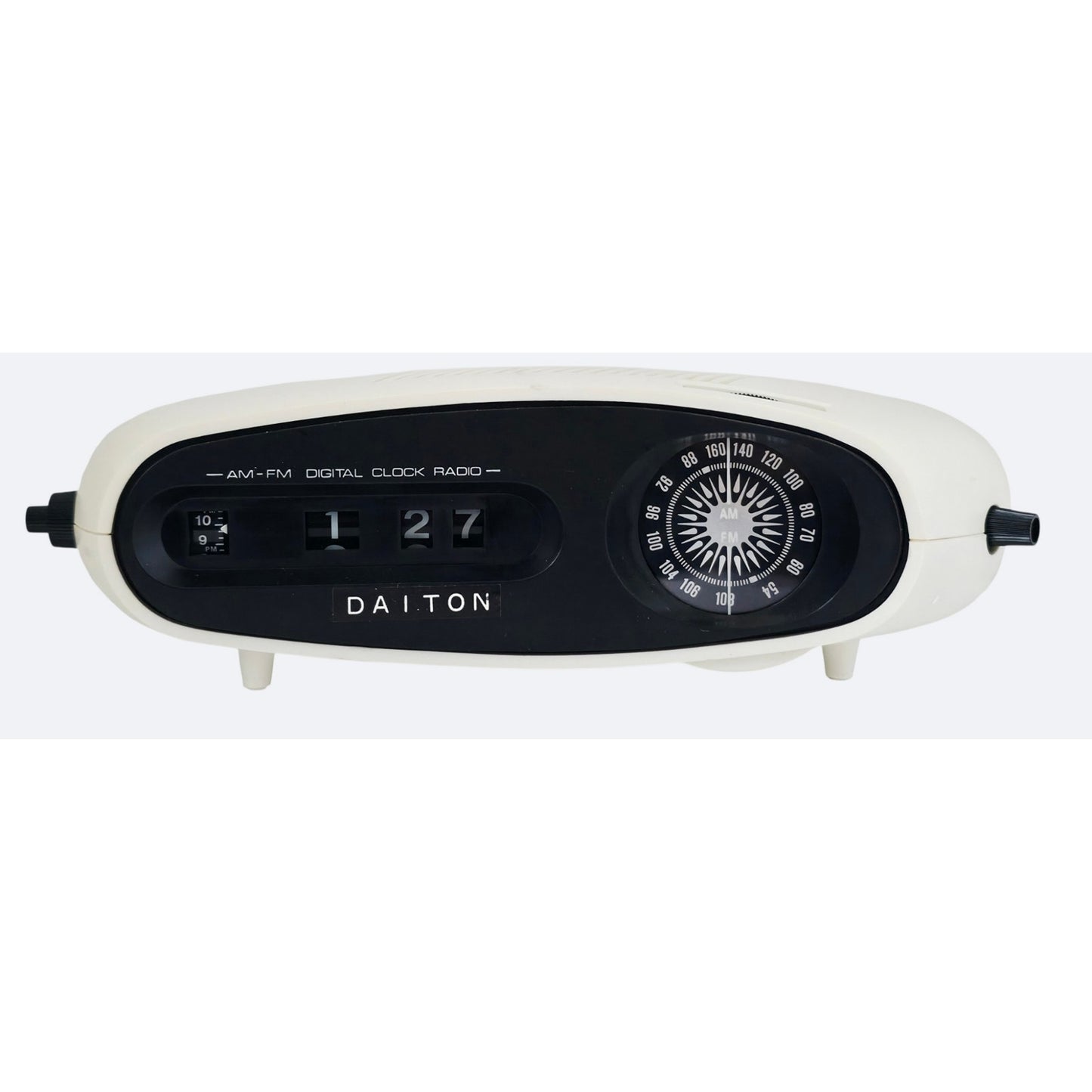 VINTAGE *PRISTINE* 1970's DAITON Space Age Analog AM/FM Clock Radio