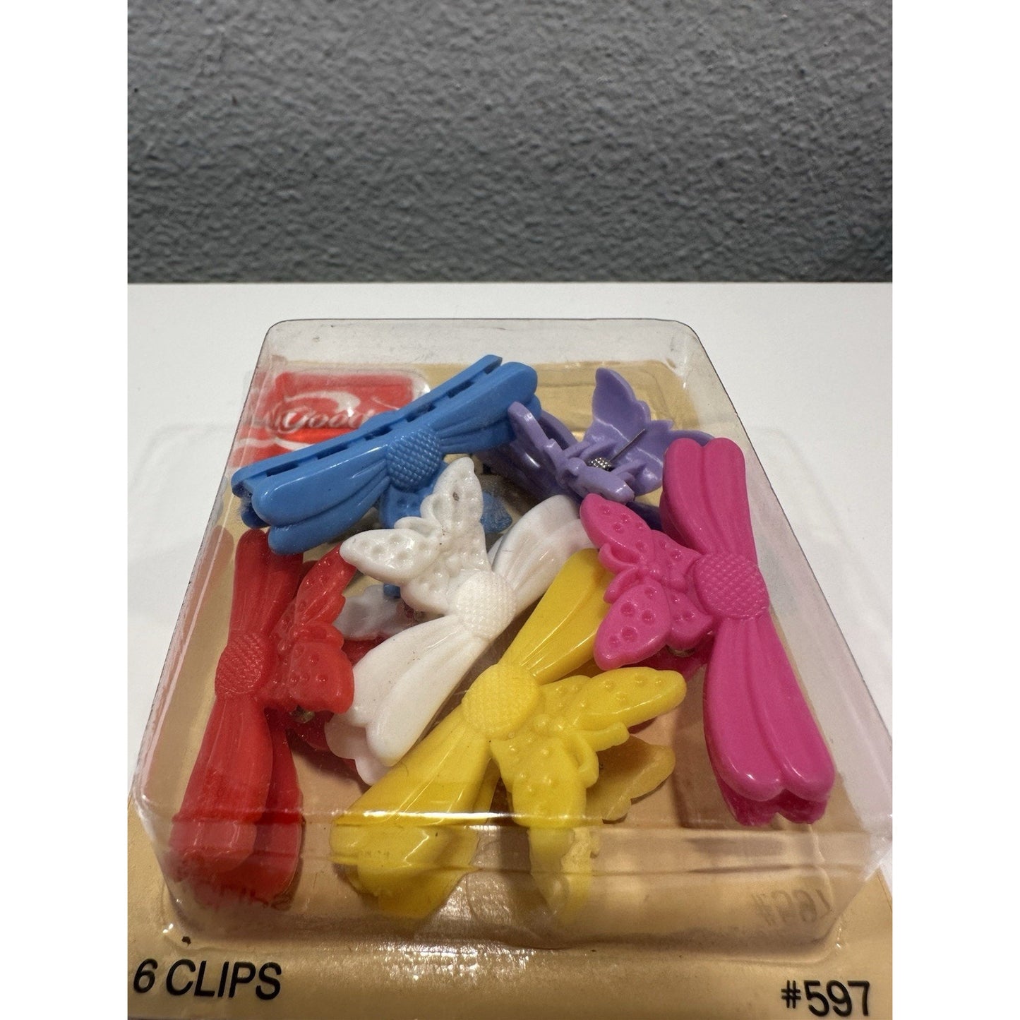 VINTAGE *NEW* 1982 Goody Pin Up Hair Clips Multicolor Barrettes NIP 6 Pack #597