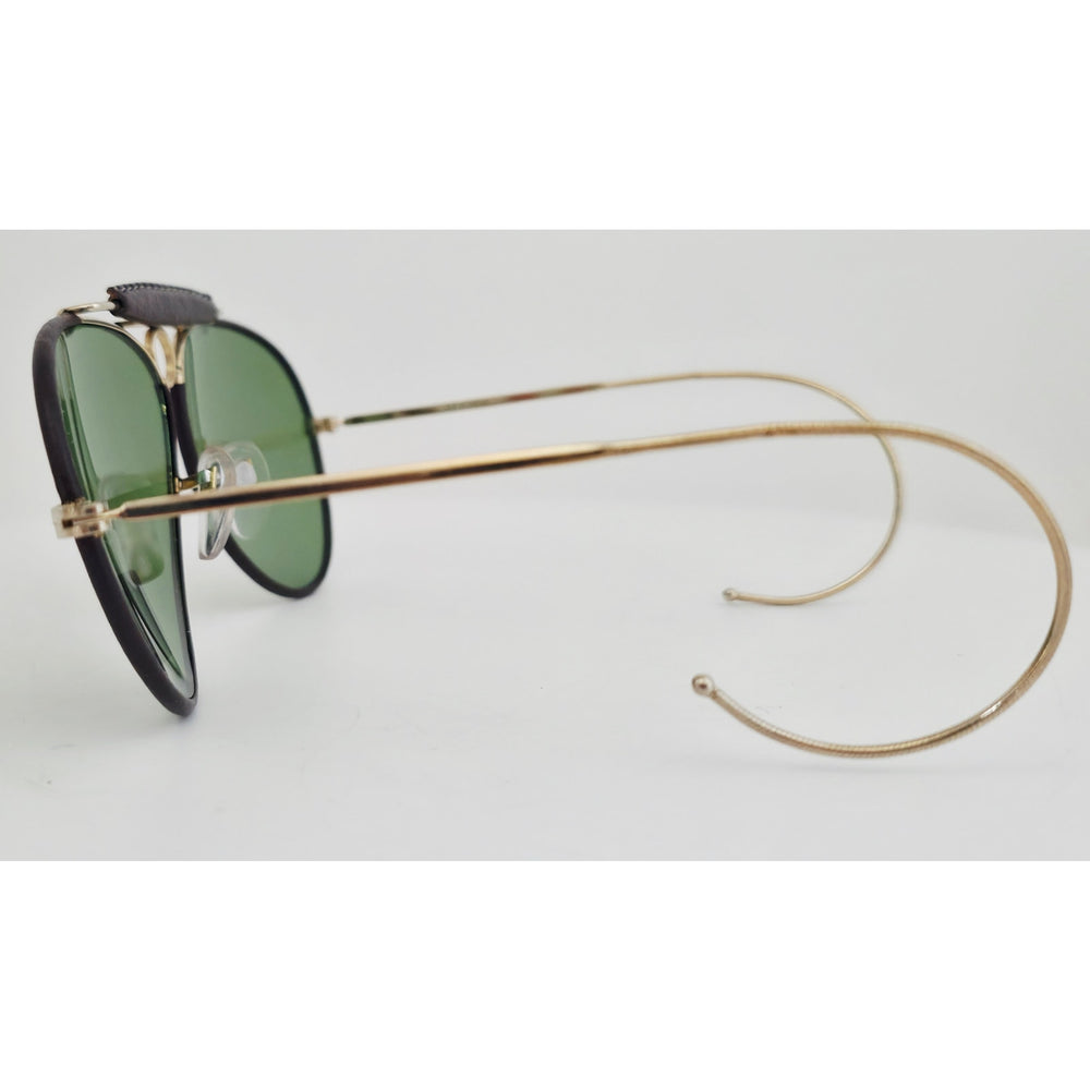 VINTAGE *NEW* 1970's Ray Max Gold Frame with Smoke Green Lens Aviator Sunglasses