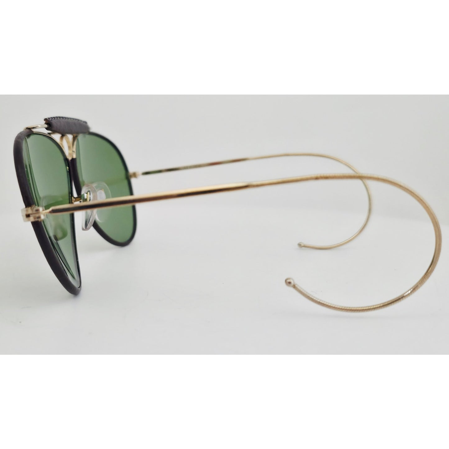 VINTAGE *NEW* 1970's Ray Max Gold Frame with Smoke Green Lens Aviator Sunglasses