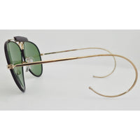 VINTAGE *NEW* 1970's Ray Max Gold Frame with Smoke Green Lens Aviator Sunglasses