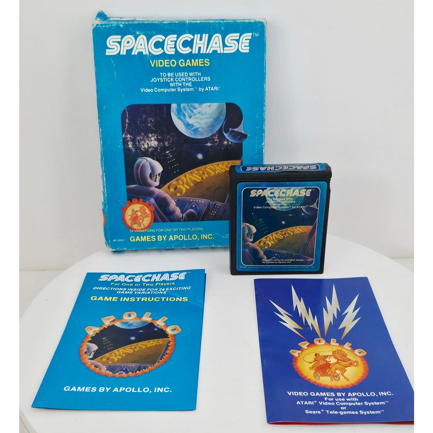 Atari 1982 SPACE CHASE Video Game NOS Open Box with Wear Unsold Dealer Stock