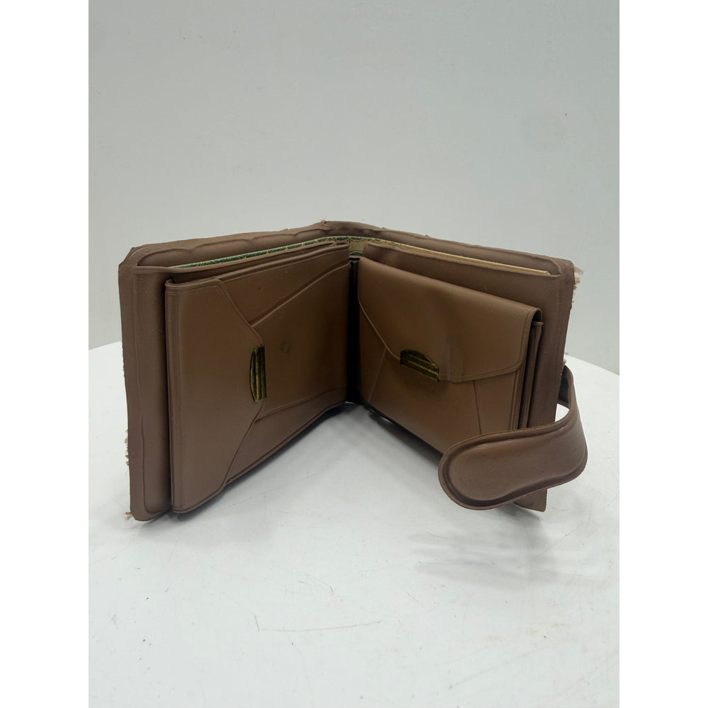 VINTAGE *NEW* 1970's Bi-Fold Coin, Photo and Cash Brown Pattern Wallet