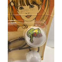 VINTAGE *NEW* 1975 Goody 6990 Twin Bead Ponytail Holders with Elephants