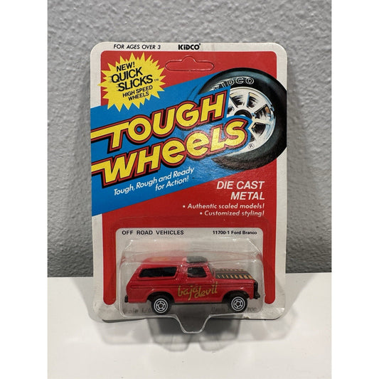 VINTAGE *NEW* Kidco Tough Wheels 11700-1 Red Ford Bronco 1:60 Die Cast
