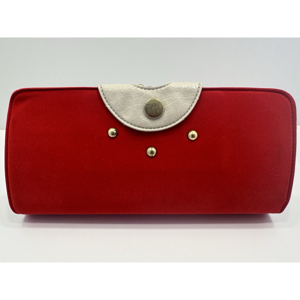 VINTAGE *NEW* 1970's Red Felt - Check, Chage, Credit Card, ID Wallet