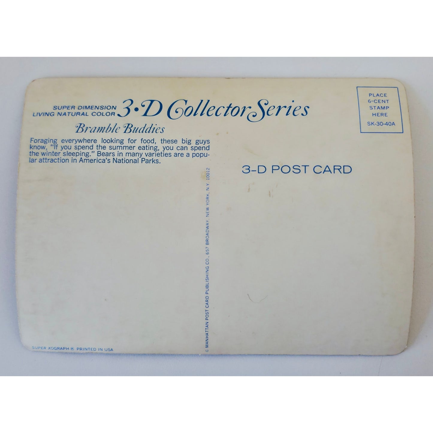 VINTAGE *NEW* 1960's 3-D Collector Series Super Dimension Postcards Set of 7