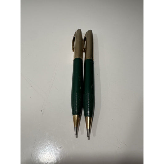 VINTAGE *NEW* 1970's Sheaffer Green 12-1000 Mechanical Pencil Set of 2
