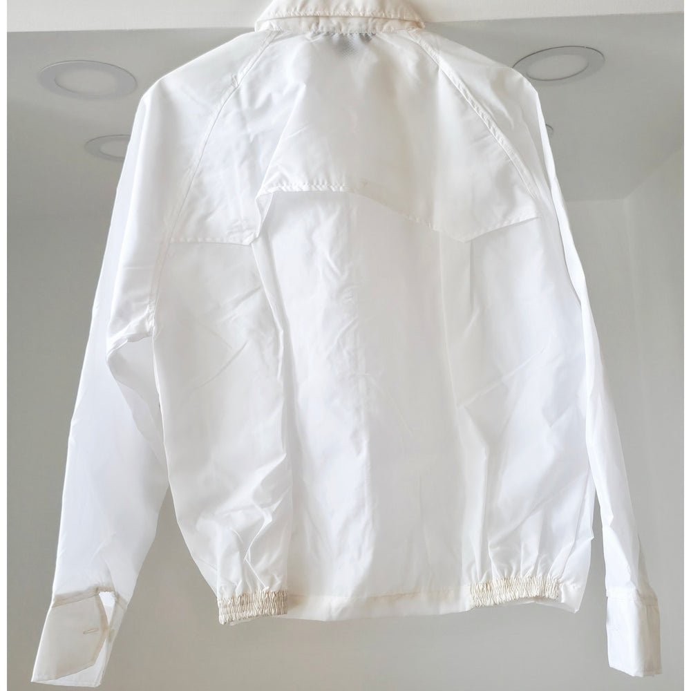 VINTAGE *NEW* 1970's Men's White 100% Nylon All Weather Zip Hood Jacket Size L
