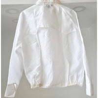 VINTAGE *NEW* 1970's Men's White 100% Nylon All Weather Zip Hood Jacket Size L