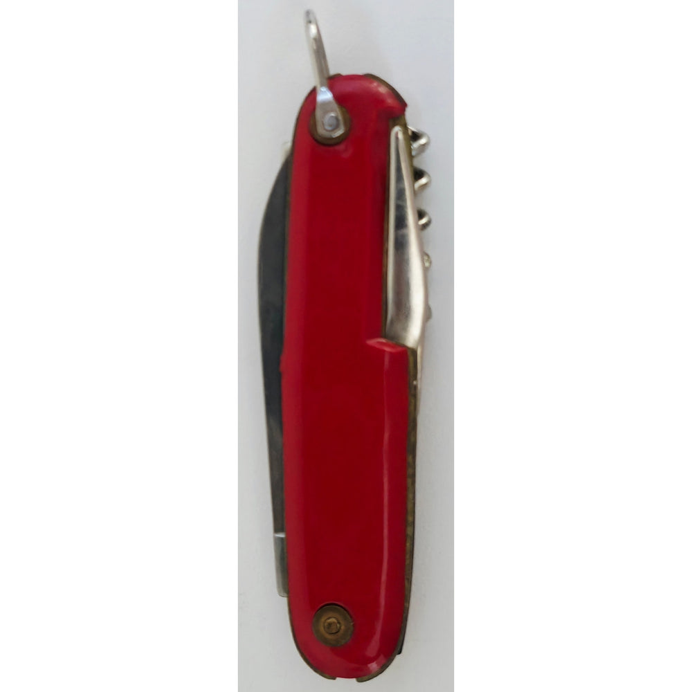 VINTAGE *NEW* 1970's Campers Knife Made of Sheffield Steel Set 7 (Red) Ireland