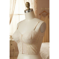 VINTAGE *NEW* 1960's Splendor Form Women's Cream Lace Bustier Bra 34B Lot of 3
