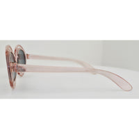VINTAGE *NEW* 1970's Glam Unisex Pink Oval Frame with Smoke Gray Lens Sunglasses