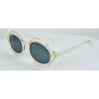 VINTAGE *NEW* 1970's Glam Unisex Clear Frame with Gray Tinted Lens Sunglasses