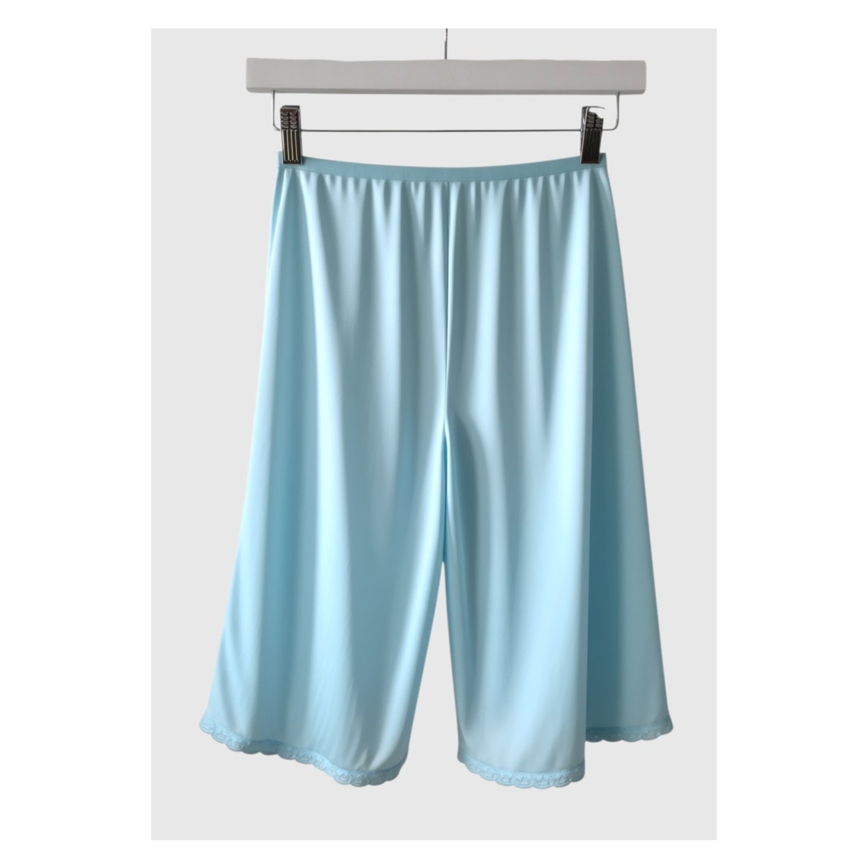 VINTAGE *NEW* 1960's Kayser Women's Light Blue w/Lace Bloomers Panties Size S