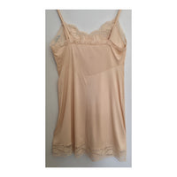 VINTAGE *NEW* 1960's Kayser Women's Beige with Lace Trim Slip Dress Size 36