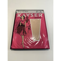 VINTAGE *NEW* Kayser Hosiery-Seamless-Shell Beige Sz10.5L X 5 Pair