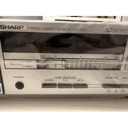 VINTAGE *NEW* 1980's Sharp RT-200 Stereo Cassette Tape Deck Made in Japan