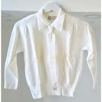 VINTAGE *NEW*1960's White Women's Thin  Sweater w/Collar 100% Nylon Size 34