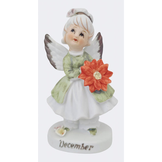 VINTAGE *NEW* 1950's December Birthday Angel Porcelain Figurine