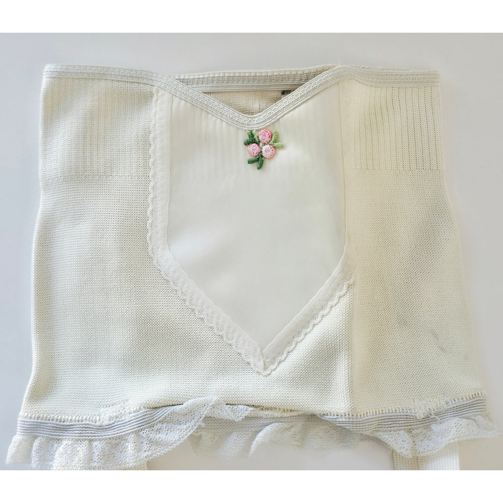 VINTAGE *NEW* 1960's Empire Foundation Women's Cream Girdle w/Garter Size 24 (S)