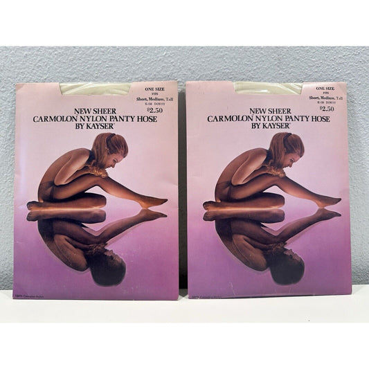 VINTAGE *NEW* Kayser Hosiery-Sheer PantyHose-Downy ONESIZE X 2