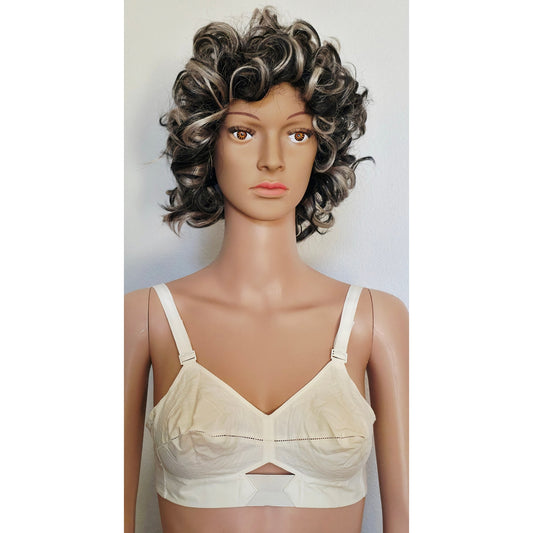 VINTAGE *NEW* 1970's Maidenform P2139 Tricolastic Lace Stretch White  Bra 38 A
