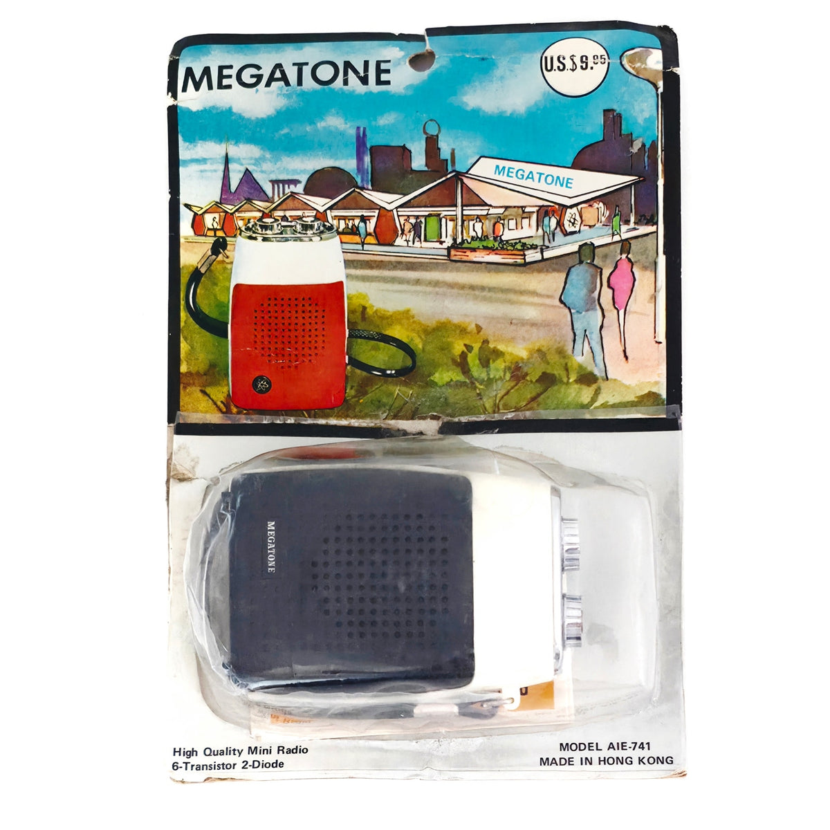 VINTAGE *NEW* 1970's Megatone AIE-741 Black Solid State Micro Transistor Radio