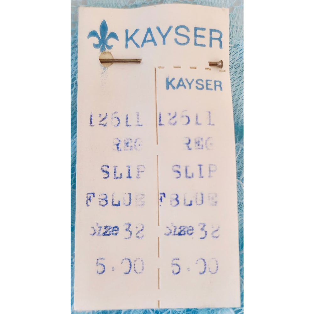 VINTAGE *NEW* 1960's Kayser Women's Blue Lace Trim Long Slip Dress Size S