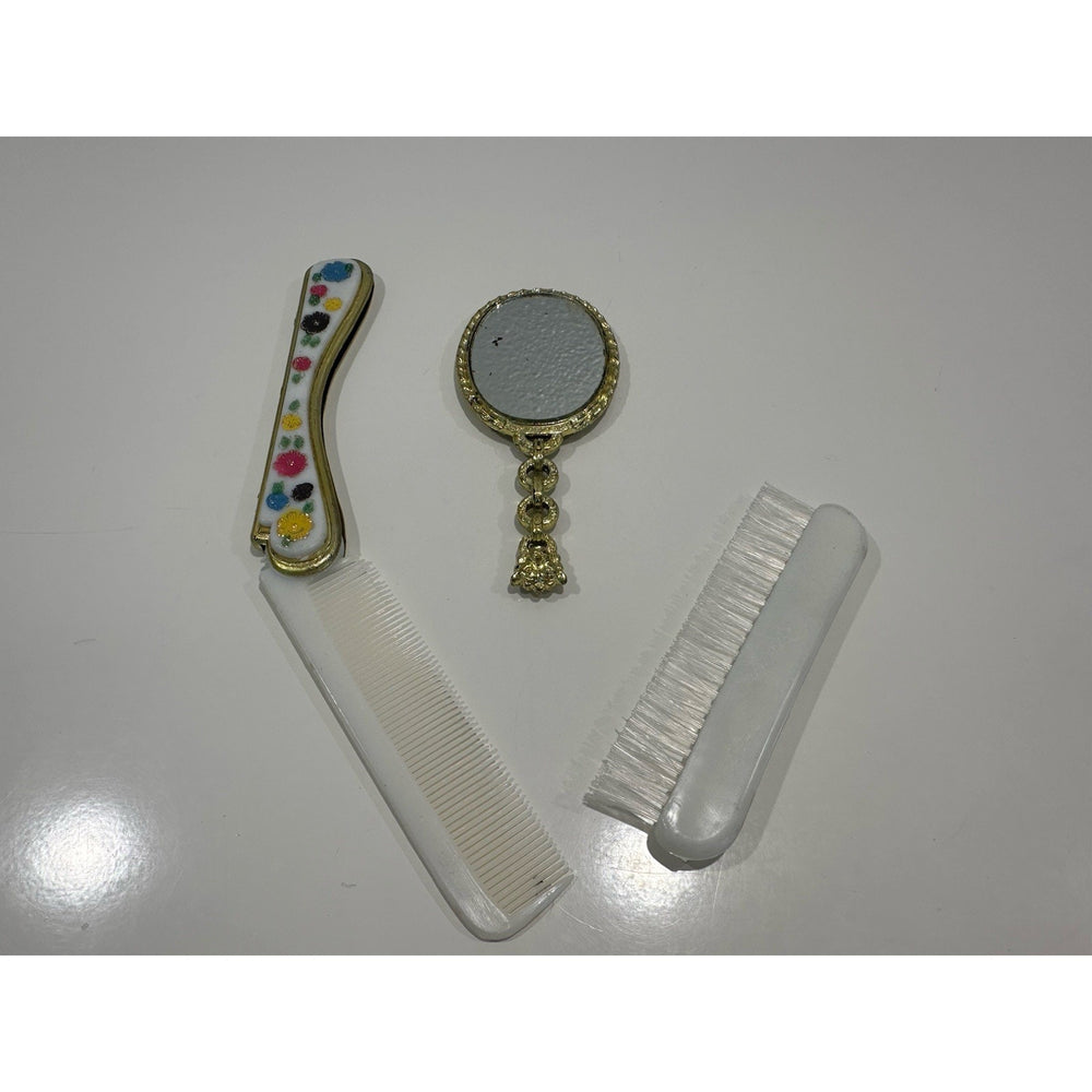 VINTAGE *NEW* 1960's Brush Mirror Comb Vanity Set