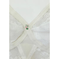 VINTAGE *NEW* 1960's Splendor Form Women's White Lace Bustier Top | Bra Sz 34B