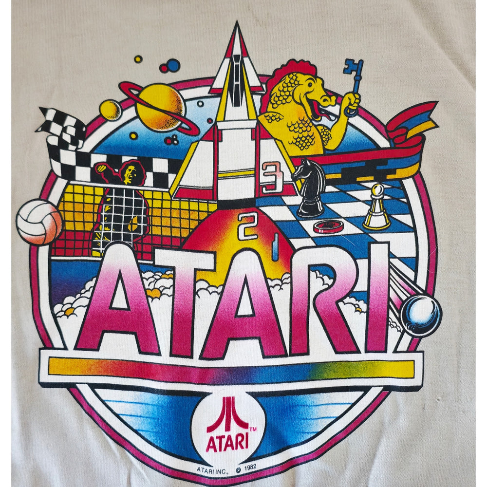 Vintage NEW Original 1980's Atari 'All-Star' Dealer Promo T-Shirt Adult S