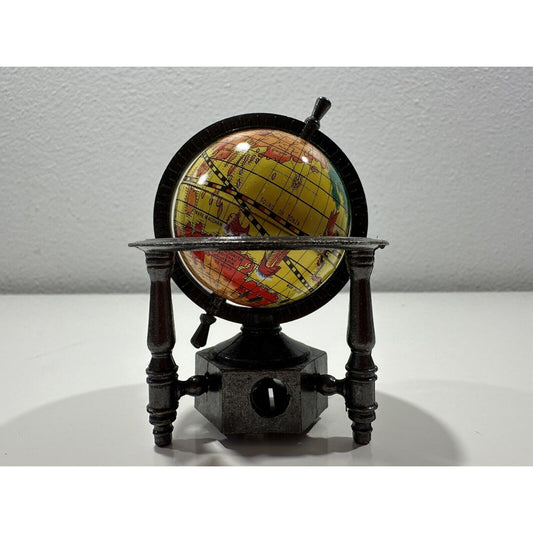 VINTAGE *NEW* Miniature Metal World Globe Pencil Sharpener