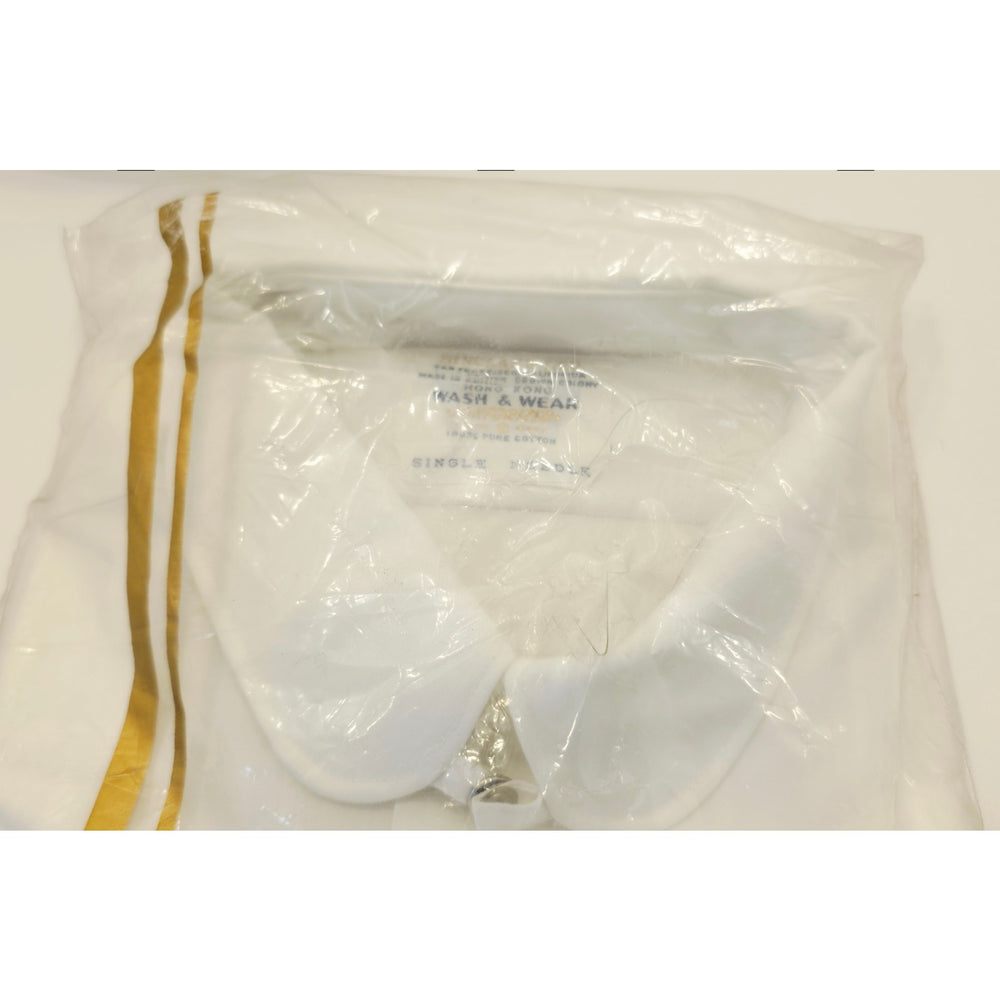 VINTAGE *NEW* 1960's Sinclare White Men's Dress Shirt 100% Cotton Size 14-32
