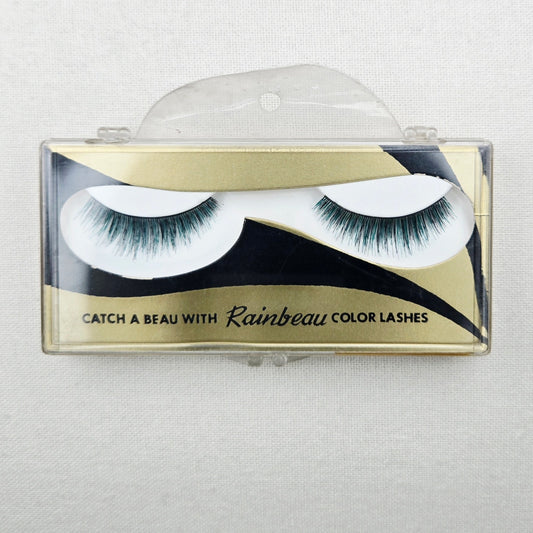 VINTAGE *NEW* 1960s Jija Green Glow 100% Human Hair Curved Eye Lashes