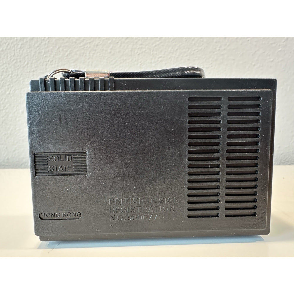 VINTAGE *NEW* Crown Transistor AM Pocket Radio Black British Design