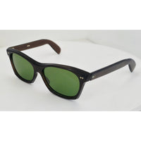 VINTAGE *NEW* 1970's Glam Black and Brown Frame with Green Lens Sunglasses Japan