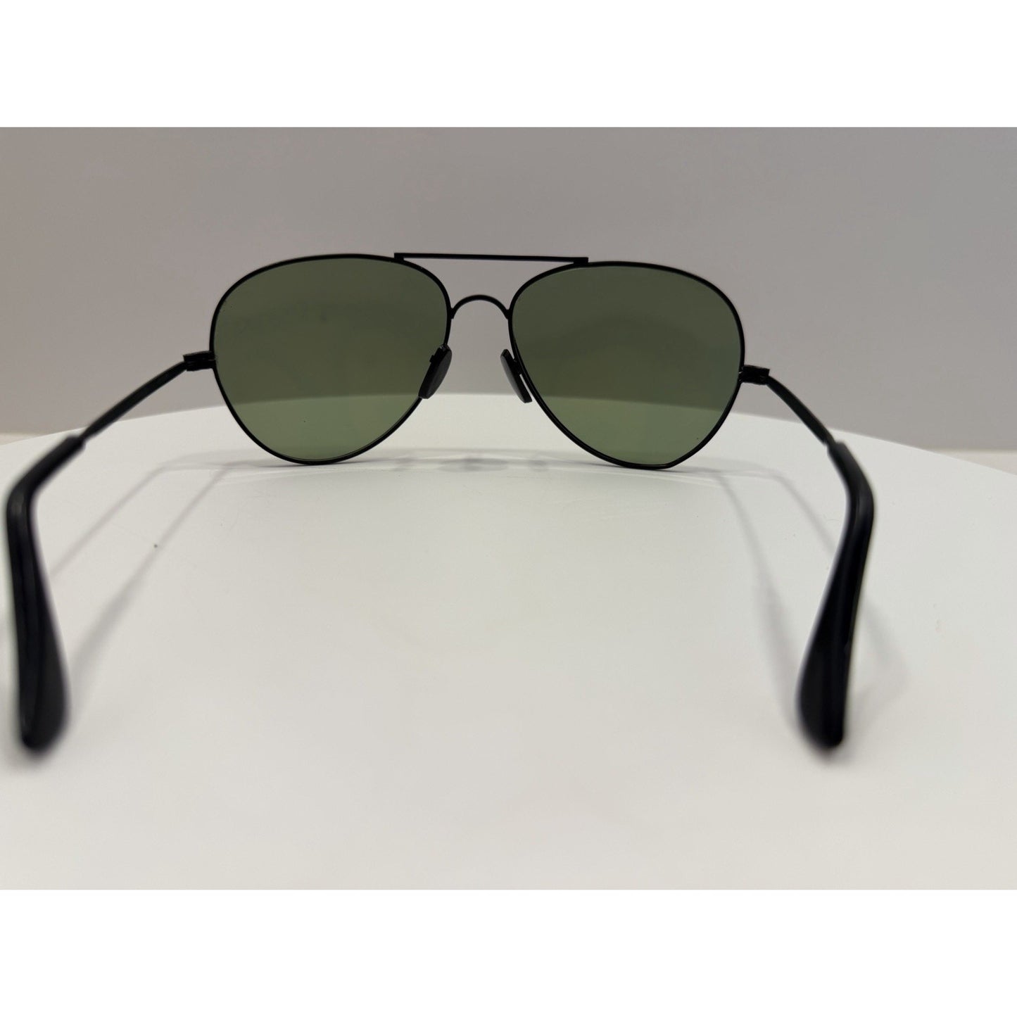 VINTAGE *NEW* 1970's Aviator Black Metal Frame Smoke Gray Lens Sunglasses