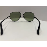 VINTAGE *NEW* 1970's Aviator Black Metal Frame Smoke Green Lens Sunglasses