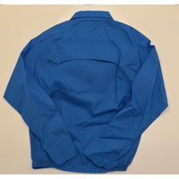 VINTAGE *NEW* 1970's Men's Bright Blue 100% Nylon All Weather Zip Hood Jacket Size S