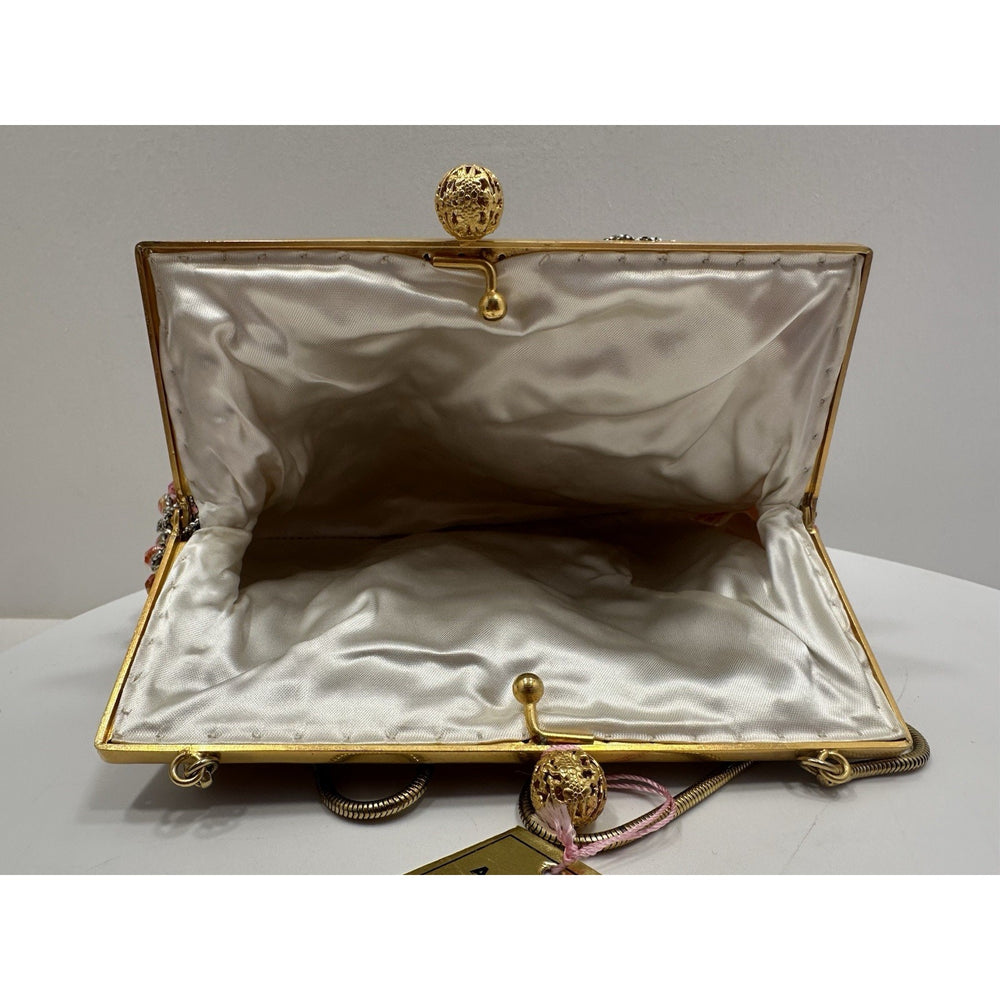 VINTAGE *NEW* 1960's Hand-Made Fancy Beaded Purse Pink