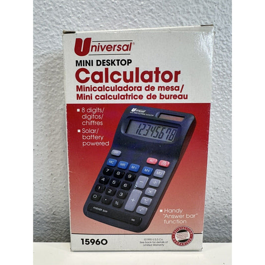 VINTAGE *NEW* Universal 15960 Two-Way Powered Calculator