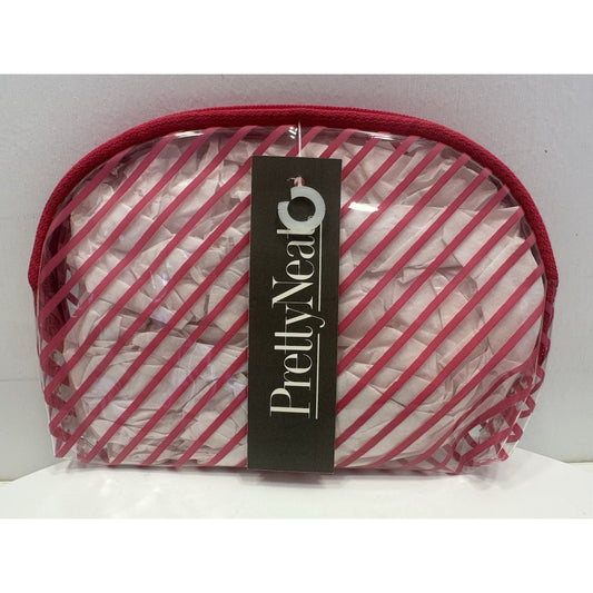 VINTAGE *NEW* 1989 Goody 9655/T Pretty Neat Cosmetic Zip Bag 5" X 6.5" Pink Stripe