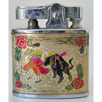 VINTAGE *NEW* 1960's Mexico Super Lighter with Eagle & Bull Fight by Partner