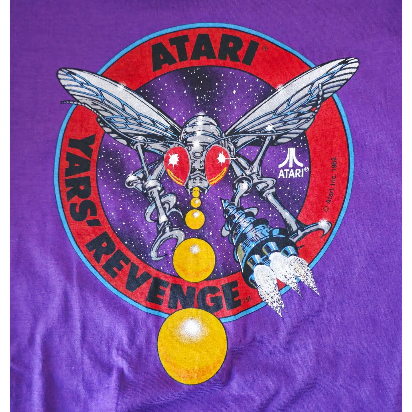 Vintage NEW Original 1980's Atari 'Yars Revenge' Dealer Promo T-Shirt Adult S