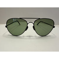 VINTAGE *NEW* 1970's Aviator Black Metal Frame Smoke Gray Lens Sunglasses