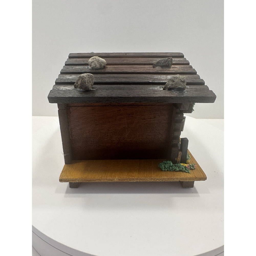 VINTAGE 1950's Swiss Chalet Wooden Music Box - Needs Lovin'